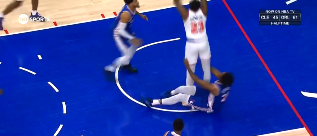 Joel Embiid Got A Flagrant For Grabbing Mitchell Robinson’s Legs From The Ground