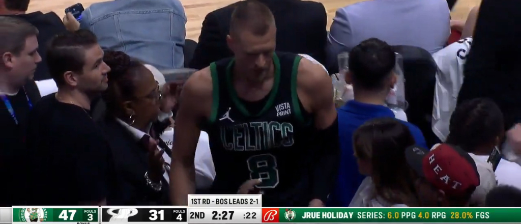 Kristaps Porzingis Left Game 4 Of Celtics-Heat With Calf Tightness